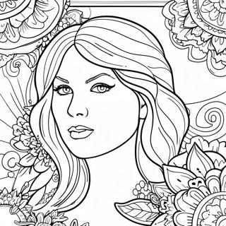 Taylor Swift Album Cover Coloring Page | Taylor Swift Album coloring page