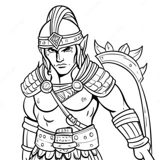 Epic Badass Warrior Coloring Page | Cool Badass coloring page