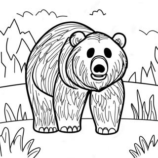 Grizzly Bear Coloring Page | Grizzly Bear coloring page