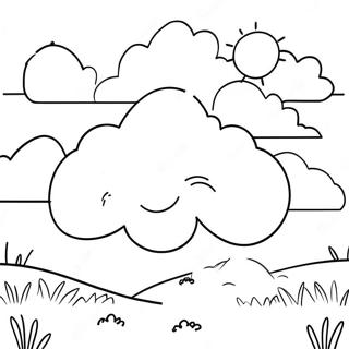 Cloud Coloring Pages