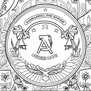 Alabama State Flag Coloring Page | Alabama coloring page