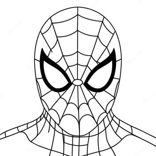 Spiderman Face Coloring Page | Spiderman Face coloring page