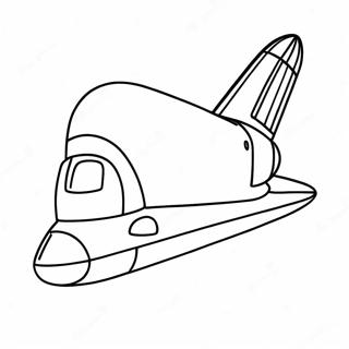 Colorful Space Shuttle Orbiting Earth Coloring Page | Space Shuttle coloring page