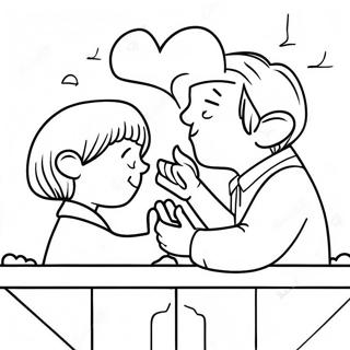Heartwarming Forgiveness Scene Coloring Page | Forgiveness coloring page