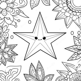 Sparkling Stars Coloring Page | Celestial coloring page