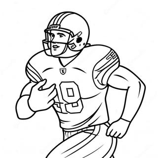 Dynamic Christian McCaffrey Running Coloring Page | Christian McCaffrey coloring page