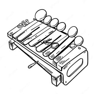 Xylophone Coloring Page | Letter X coloring page