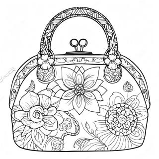 Purse Coloring Page | Purse coloring page