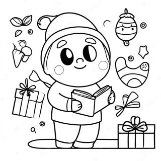 Christmas Among Us Crewmate Coloring Page | Christmas Among Us coloring page