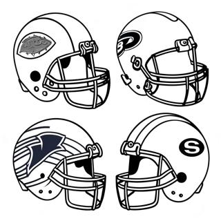 NFL Helmets Coloring Page | NFL Helmets coloring page