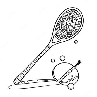 Lacrosse Stick and Ball Coloring Page | Lacrosse coloring page