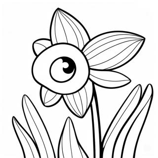 Daffodil Flower Coloring Page | Daffodil coloring page