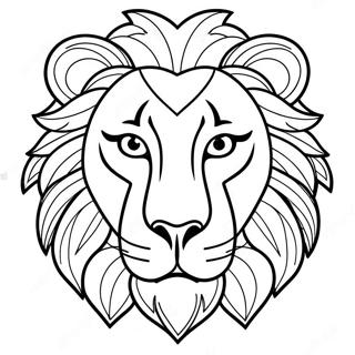 Lion Face Coloring Page | Lion Face coloring page