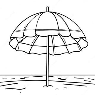 Colorful Beach Umbrella Coloring Page | Beach Summer coloring page