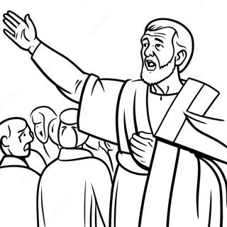 Apostle Paul Preaching Coloring Page | Apostle Paul coloring page