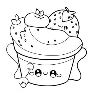 Cute Dessert Coloring Page | Cute Dessert coloring page