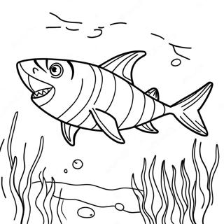 Tiger Shark Coloring Page | Tiger Shark coloring page
