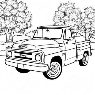 Classic GMC Truck Coloring Page | GMC Truck coloring page