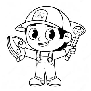 Handy Manny with Tools Coloring Page | Handy Manny coloring page