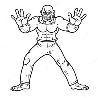 M3GAN in Creepy Pose Coloring Page | M3GAN coloring page