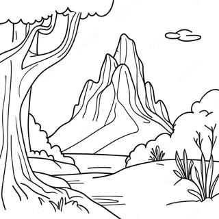 Magical Narnia Landscape Coloring Page | Narnia coloring page