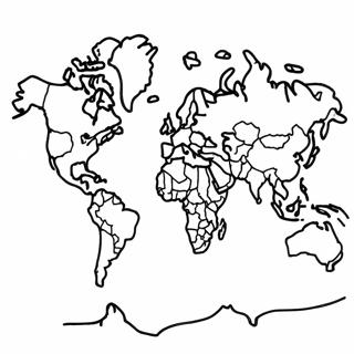 World Map Coloring Page | World coloring page
