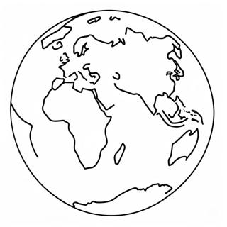 Colorful Continents Coloring Page | World coloring page