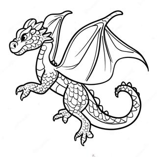 Majestic Water Dragon Flying Coloring Page | Water Dragon Dragon coloring page