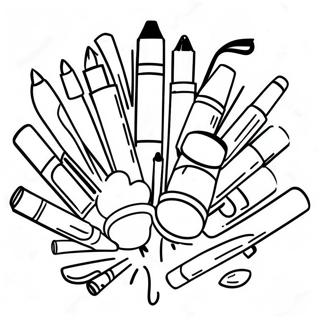 Markers Coloring Page for Kids | Markers coloring page