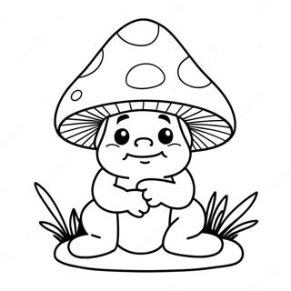 Mushroom Gnome Coloring Page | Mushroom Gnome coloring page