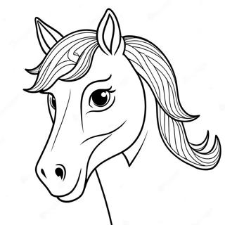 Majestic Horse Head Coloring Page | Horse Head coloring page
