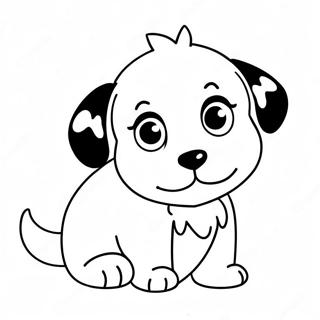 Realistic Puppy Coloring Page | Realistic Puppy coloring page
