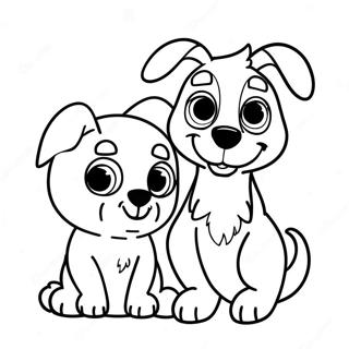 Pomni und Jax Ausmalbild | Pomni und Jax Ausmalbild