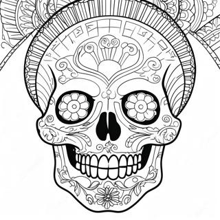 Detailed Blank Skull Diagram Coloring Page | Blank Skull Diagram coloring page