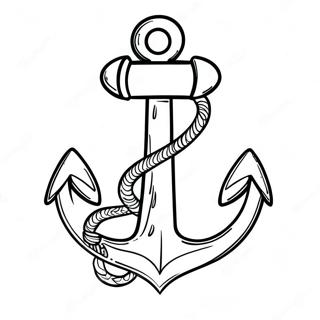 Colorful Nautical Anchor Coloring Page | Anchor coloring page