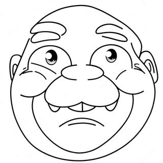 Funny Ugly Face Coloring Page | Ugly coloring page