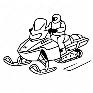 Snowmobile Coloring Page | Snowmobile coloring page