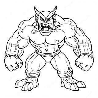 Fearsome Super Monster Coloring Page | Super Monster coloring page