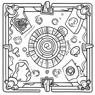 Jumanji Game Board Coloring Page | Jumanji coloring page