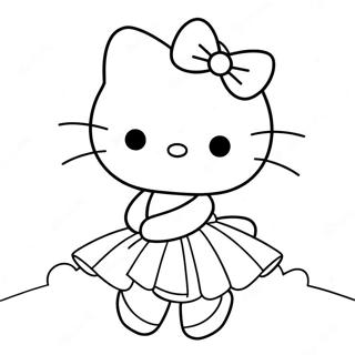 Hallo Kitty Ballerina Umriss Malvorlagen