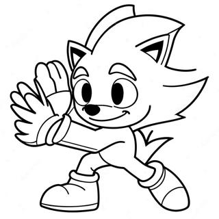 Dynamic Silver the Hedgehog in Action Coloring Page | Silver the Hedgehog coloring page