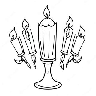 Shabbos Candle Lighting Coloring Page | Shabbos coloring page