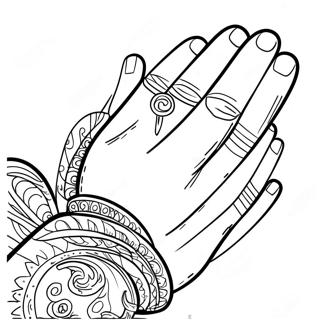 Beautiful Prayer Hands Coloring Page | Prayer coloring page