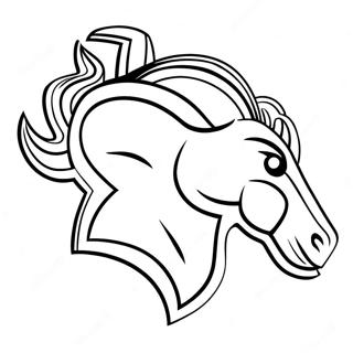 Broncos Logo Coloring Page | Broncos coloring page
