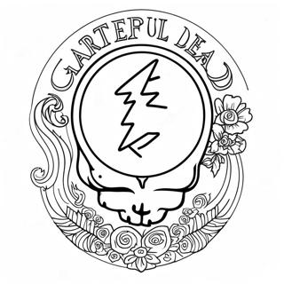 Grateful Dead Logo Coloring Page | Grateful Dead coloring page