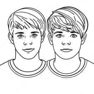 Sam and Colby Coloring Page | Sam and Colby coloring page