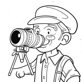 Funny Camera Man Skibidi Coloring Page | Camera Man Skibidi coloring page