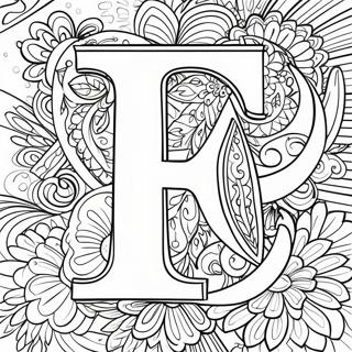 Fancy Letter F Coloring Page | Letter F coloring page