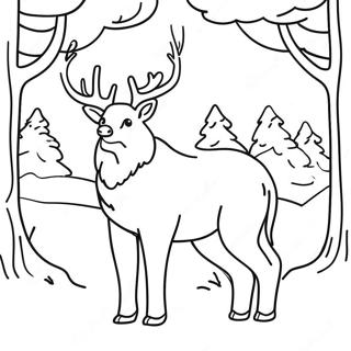 Winter Animal Coloring Page | Winter Animal coloring page
