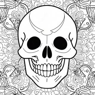 Scary Skull Coloring Page | Scary Skull coloring page